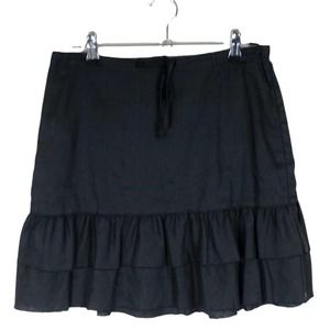 Y2k linen mini skirt